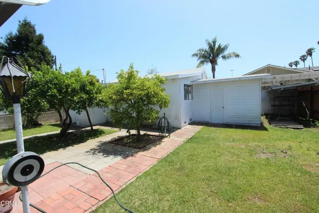 a backyard of a house