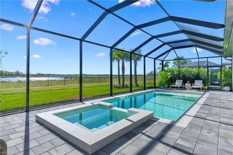 a view of a backyard with a patio