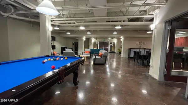 a room with gym equipment
