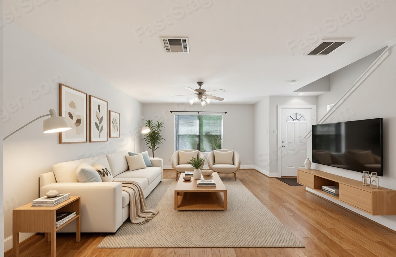 5951 S Loop East, Unit 47 Houston, TX 77033 - Photo 4 of 37 Bright and big living room. Virtual stage