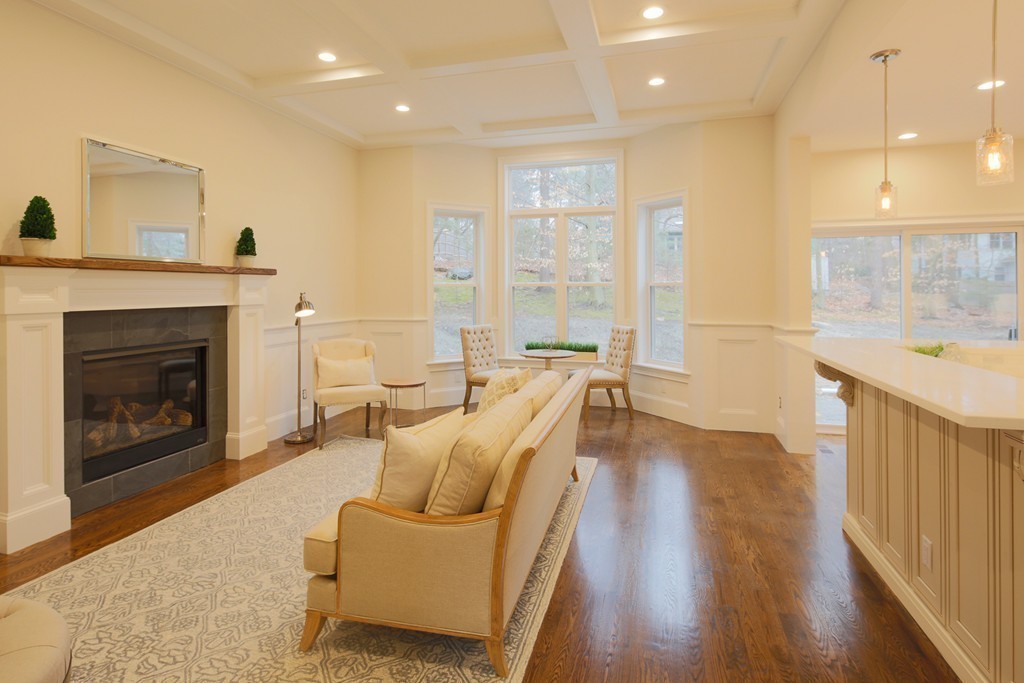 9 Holton Road Lexington, MA 02421 - Photo 5 of 27 a living room with furniture and a fireplace