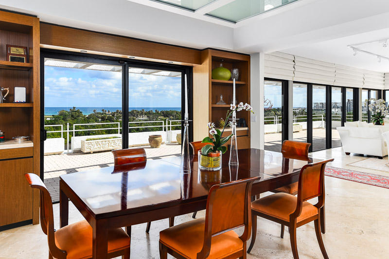 2155 Ibis Isle Road East, Unit TE Palm Beach, FL 33480 - Photo 16 of 39 Dining Room Ocean View