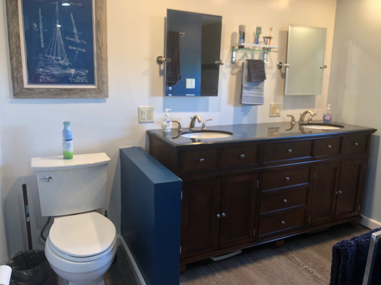 791 North 36th Road Utica, IL 61373 - Photo 17 of 24 a bathroom with a toilet a sink and mirror