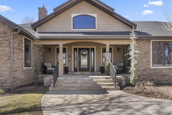 a front view of a house