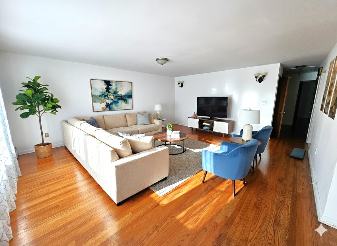 775 3rd Street, Unit 2 Secaucus, NJ 07094 - Photo 1 of 23 a living room with furniture and a flat screen tv