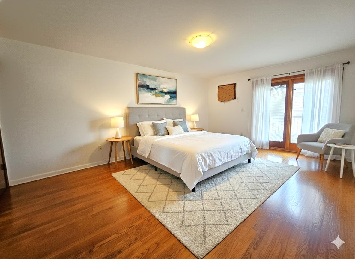 775 3rd Street, Unit 2 Secaucus, NJ 07094 - Photo 7 of 23 a bedroom with a bed a chair and next to a window