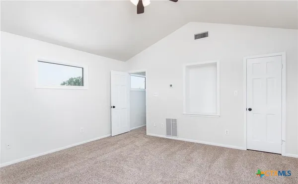 an empty room with a window