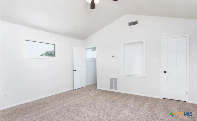 an empty room with a window