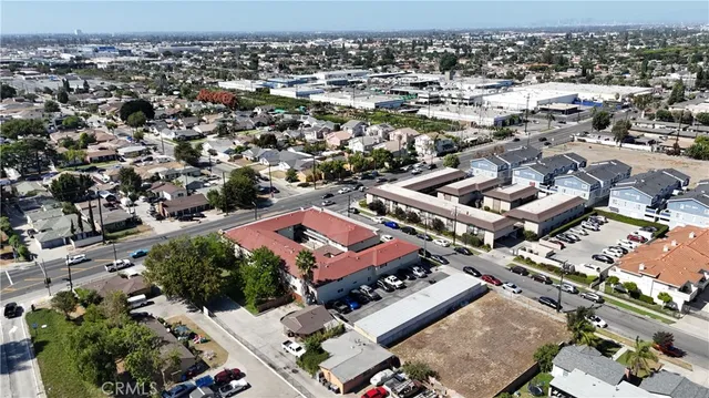 an aerial view of a city with lots of residential buildings