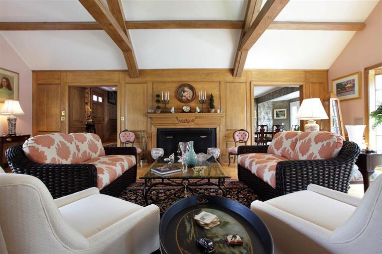 9 North Bay Road Osterville, MA 02655 - Photo 5 of 25 a living room with furniture and a fireplace