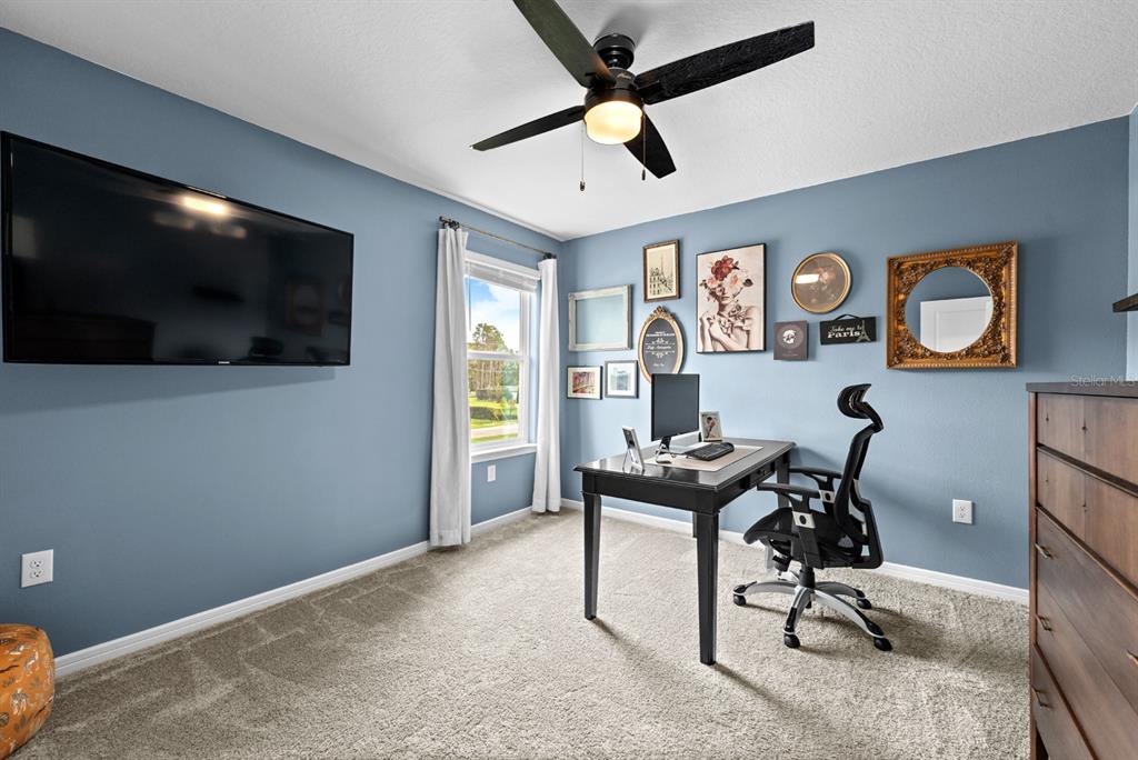 20402 Monza Loop Land O Lakes, FL 34638 - Photo 24 of 36 a view of a workspace with furniture and a flat screen tv