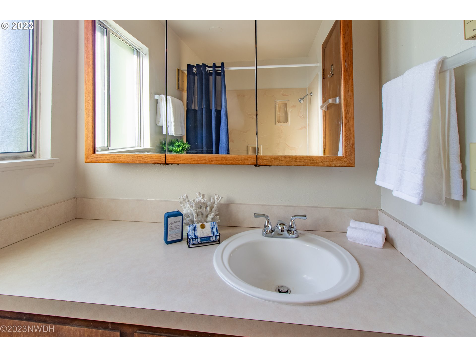 1302 Quaker Street Eugene, OR 97402 - Photo 19 of 28 a bathroom with a sink and a mirror