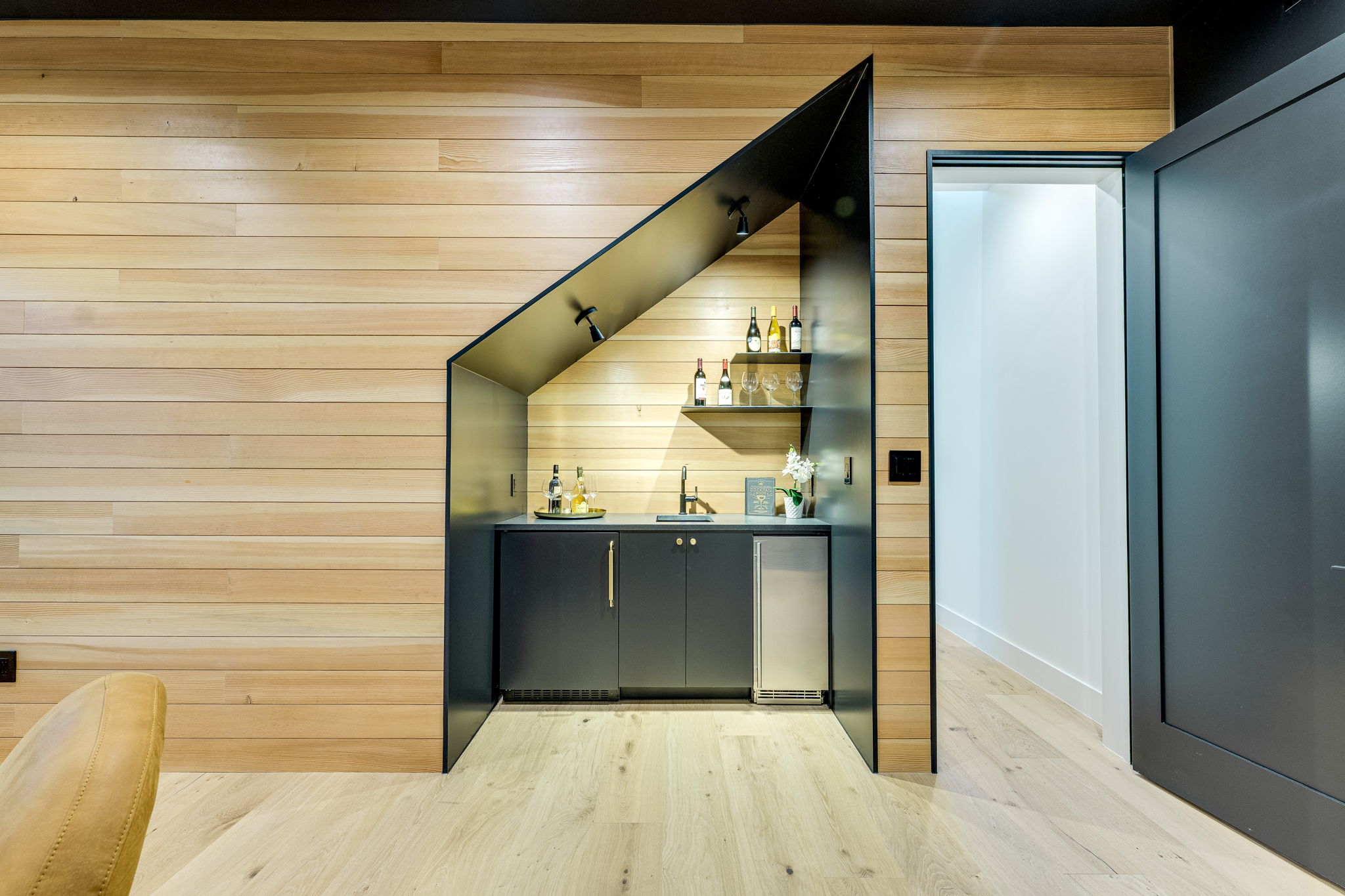 405 Honeycomb Ridge Austin, TX 78746 - Photo 14 of 15 Custom bar area, complete with a wine fridge, offers an ideal space for entertaining.