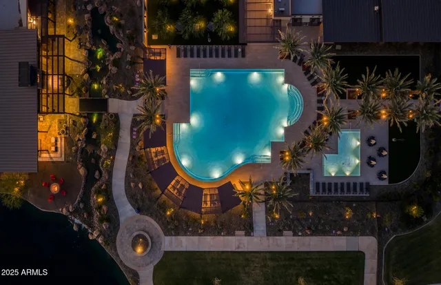 an outdoor space with lots of swings and slides