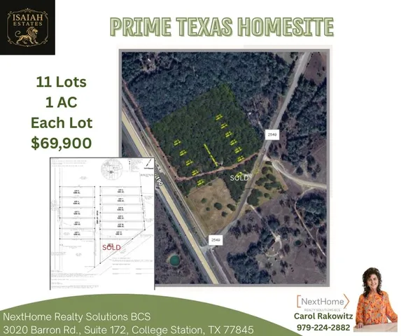 $69,900 | 0 Isaiah Estates, Bryan, TX 77808