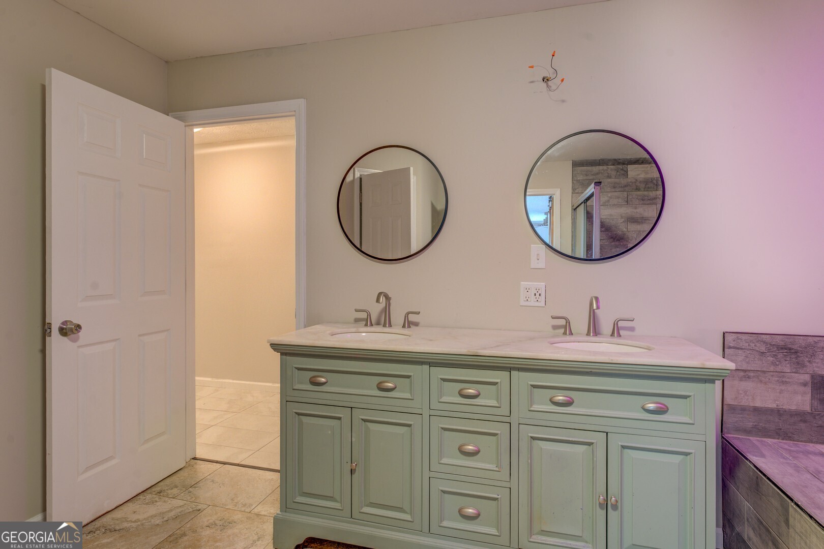 635 Jackson Lake Road Mansfield, GA 30055 - Photo 29 of 68 a bathroom with a granite countertop sink mirror and vanity