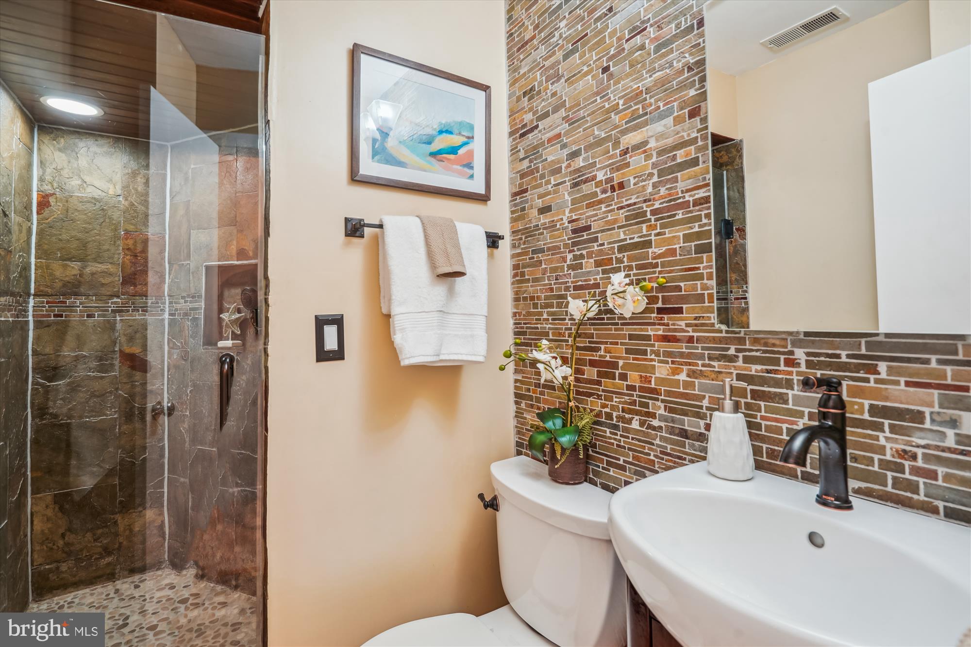 6424 Ridge Drive Bethesda, MD 20816 - Photo 35 of 69 Stone Shower Hall Bath