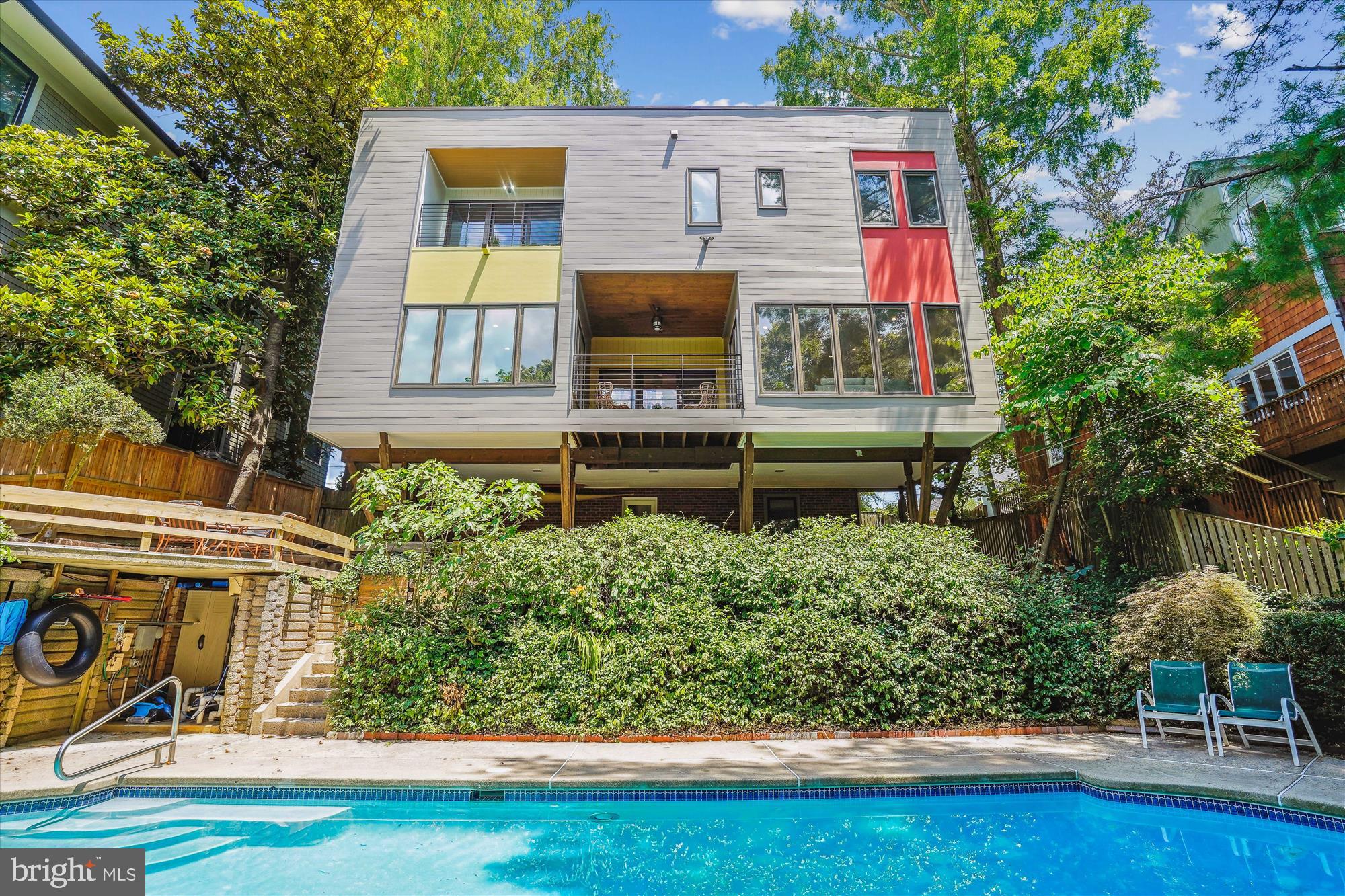 6424 Ridge Drive Bethesda, MD 20816 - Photo 47 of 69 Rear yard and gardens with pool!