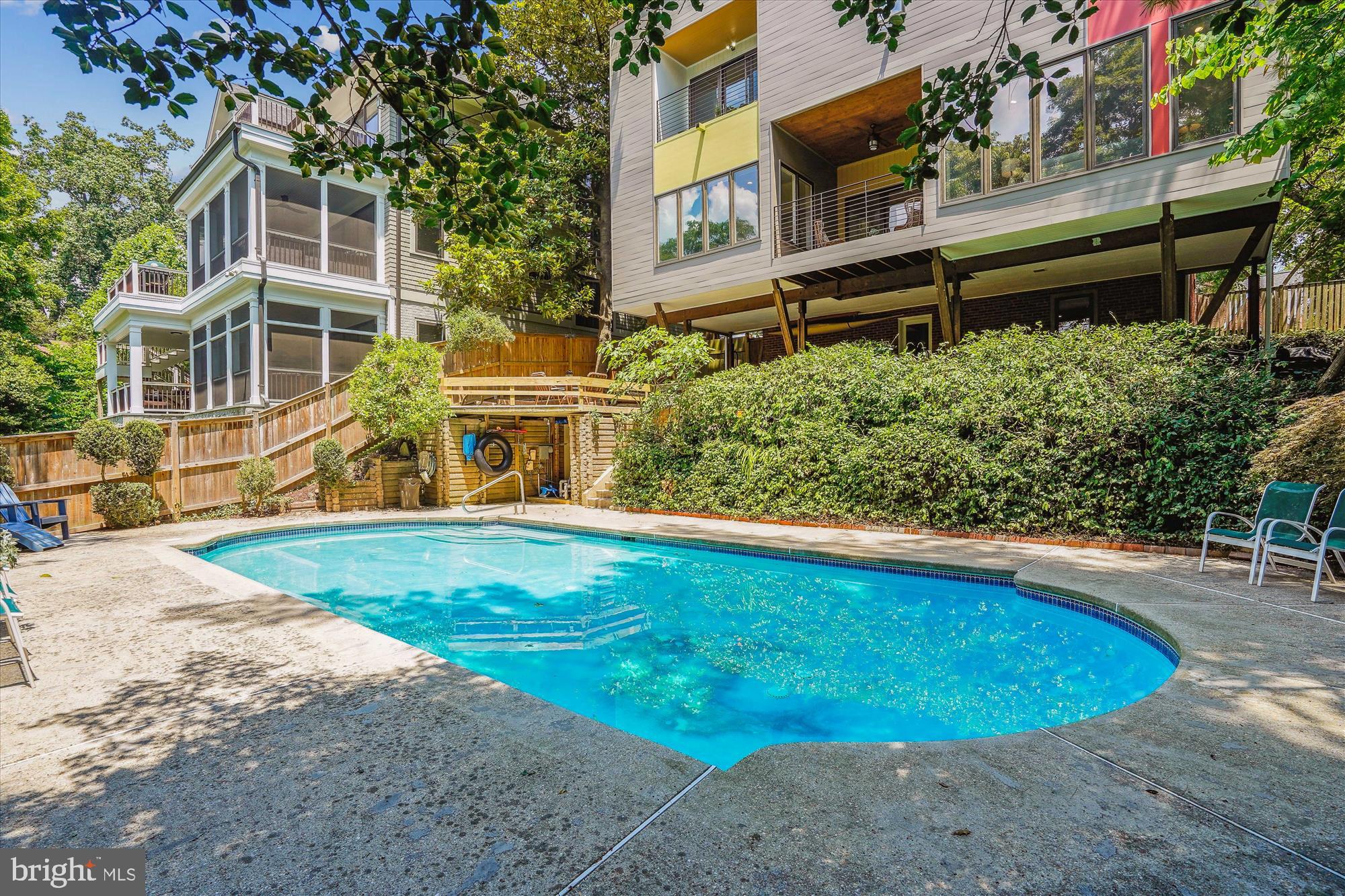 6424 Ridge Drive Bethesda, MD 20816 - Photo 52 of 69 Mature landscaping for reading by the pool