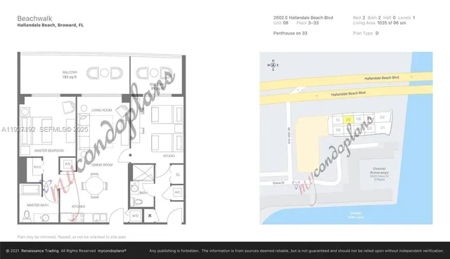 $435,000 | 2602 East Hallandale Beach Boulevard, Unit R708, Hallandale Beach, FL 33009