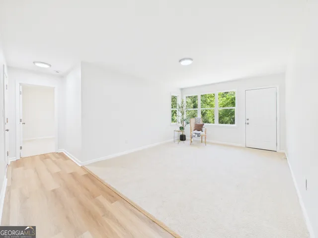 an outdoor view with patio