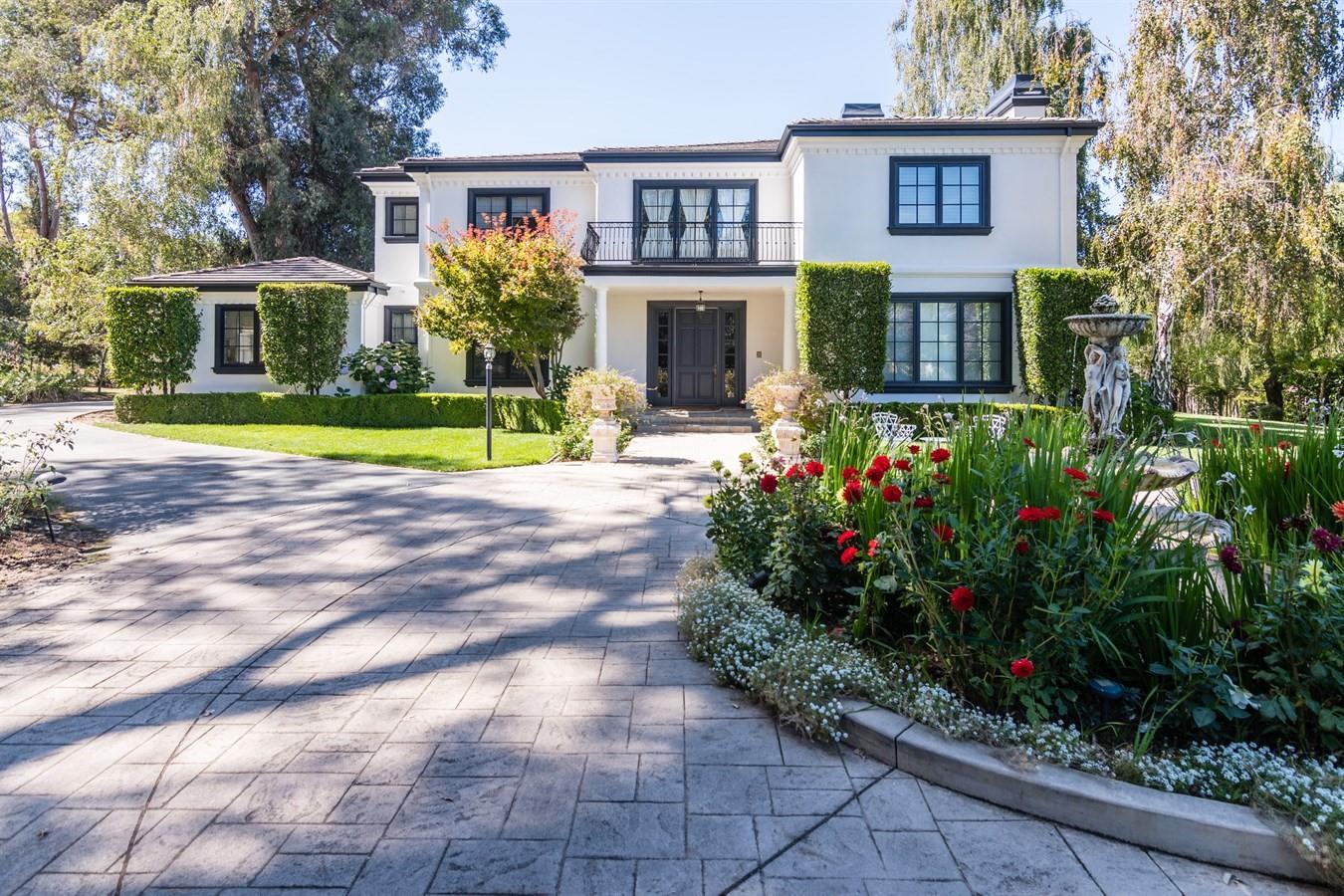 37 Valley Road Atherton, CA 94027 - Photo 2 of 26 a view of house with garden and entertaining space