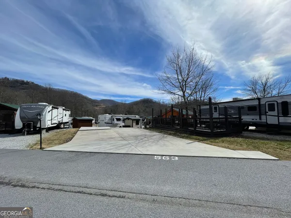 a view of road with card