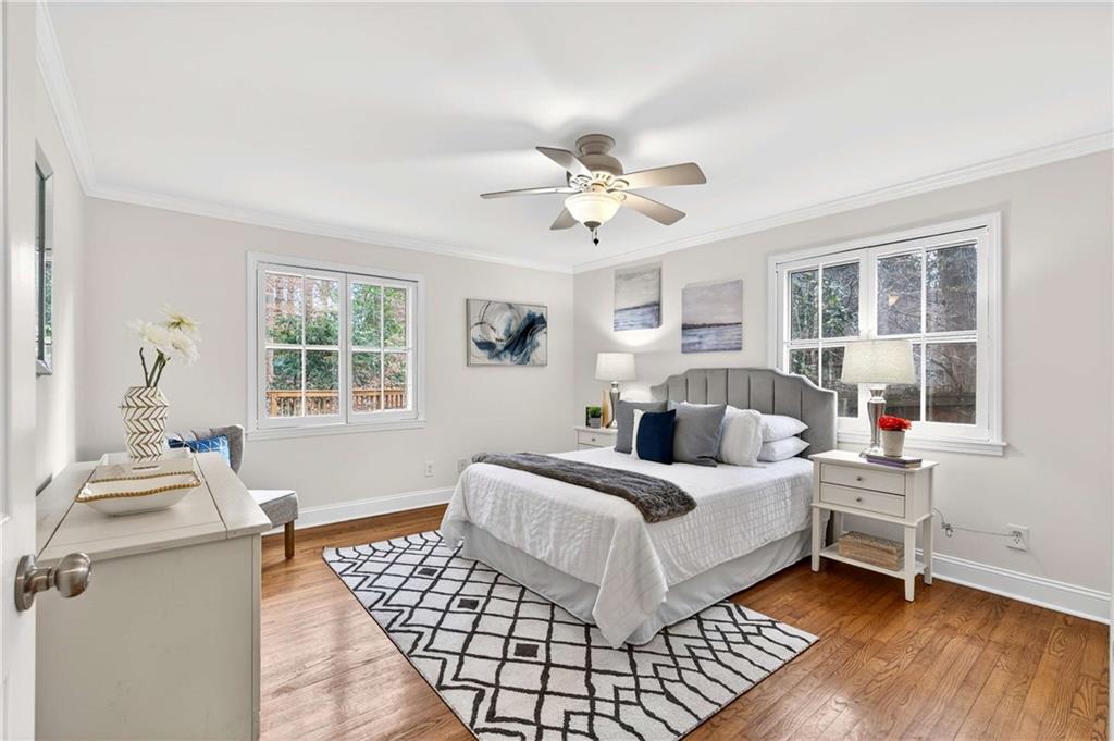 421 Emory Drive Northeast Atlanta, GA 30307 - Photo 22 of 42 a bedroom with a bed and a window