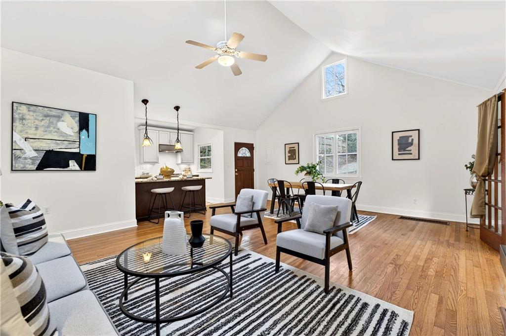 421 Emory Drive Northeast Atlanta, GA 30307 - Photo 9 of 42 a living room with furniture and wooden floor