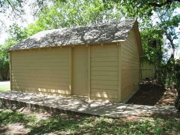 a backyard of a house