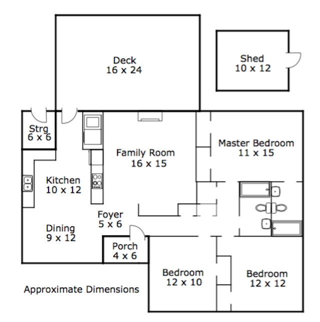 7704 Nugget Lane Raleigh, NC 27615 - Photo 18 of 18 The floor plan showcases the one level living with efficient and smart flow and division of public and private spaces.