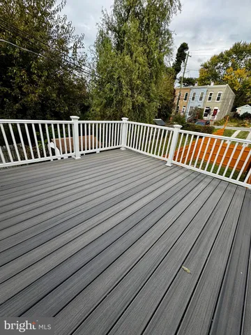 a view of deck with wooden floor