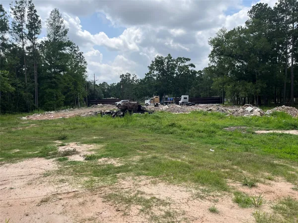 a outdoor space with lots of trees
