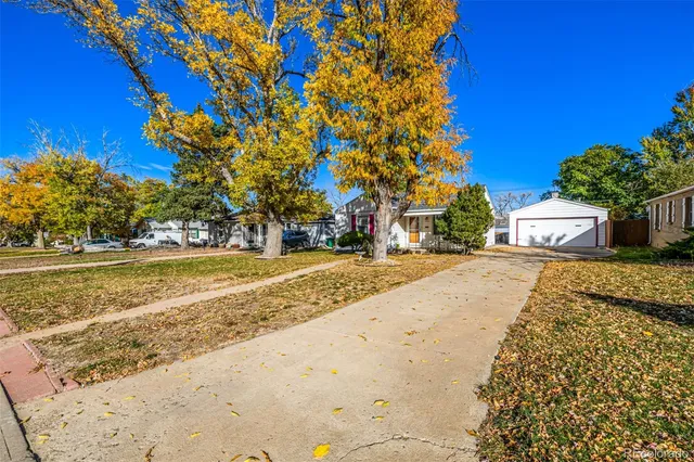 a view of street with large trees
