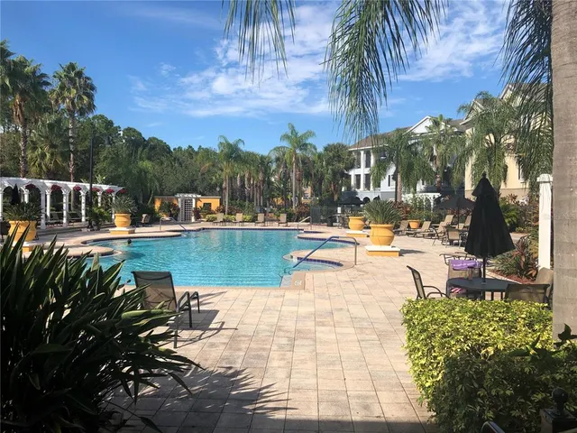 a view of outdoor space yard deck patio and swimming pool