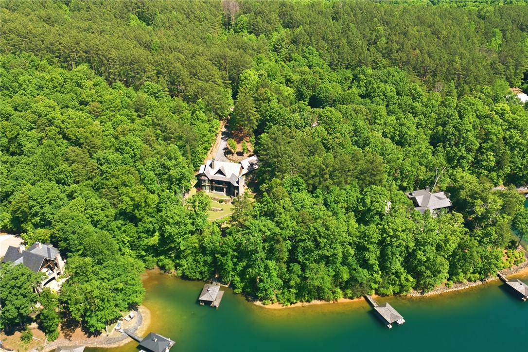 130 River Ridge Road Sunset, SC 29685 - Photo 39 of 47 This tranquil waterfront retreat is nestled amidst a verdant forest, offering serene lake access and a private boat dock.