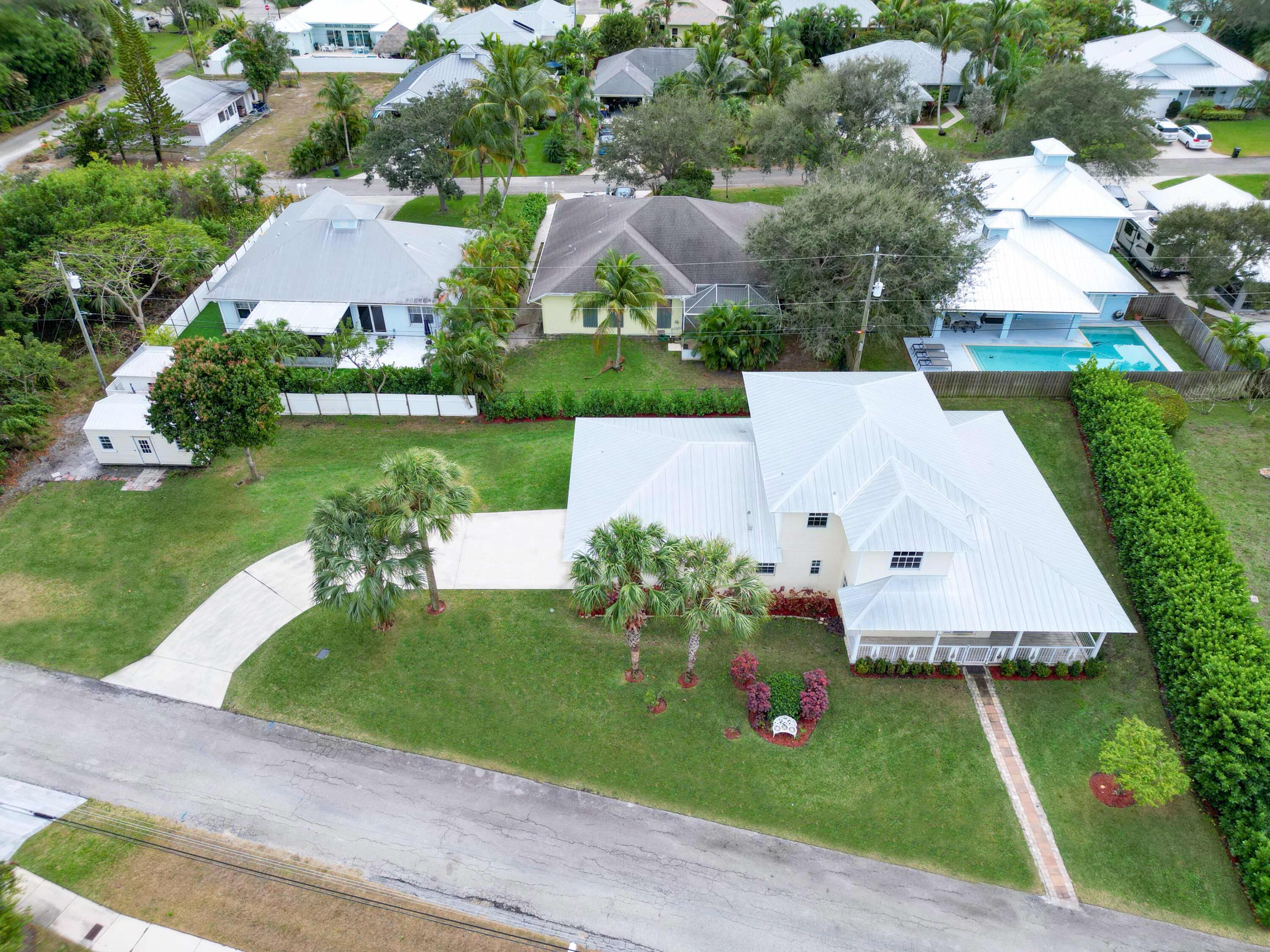 9322 Southeast Athena Street Hobe Sound, FL 33455 - Photo 55 of 68 an aerial view of a house