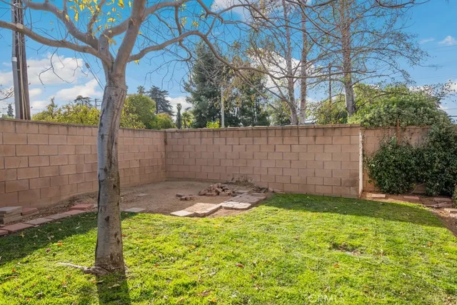 a view of a backyard