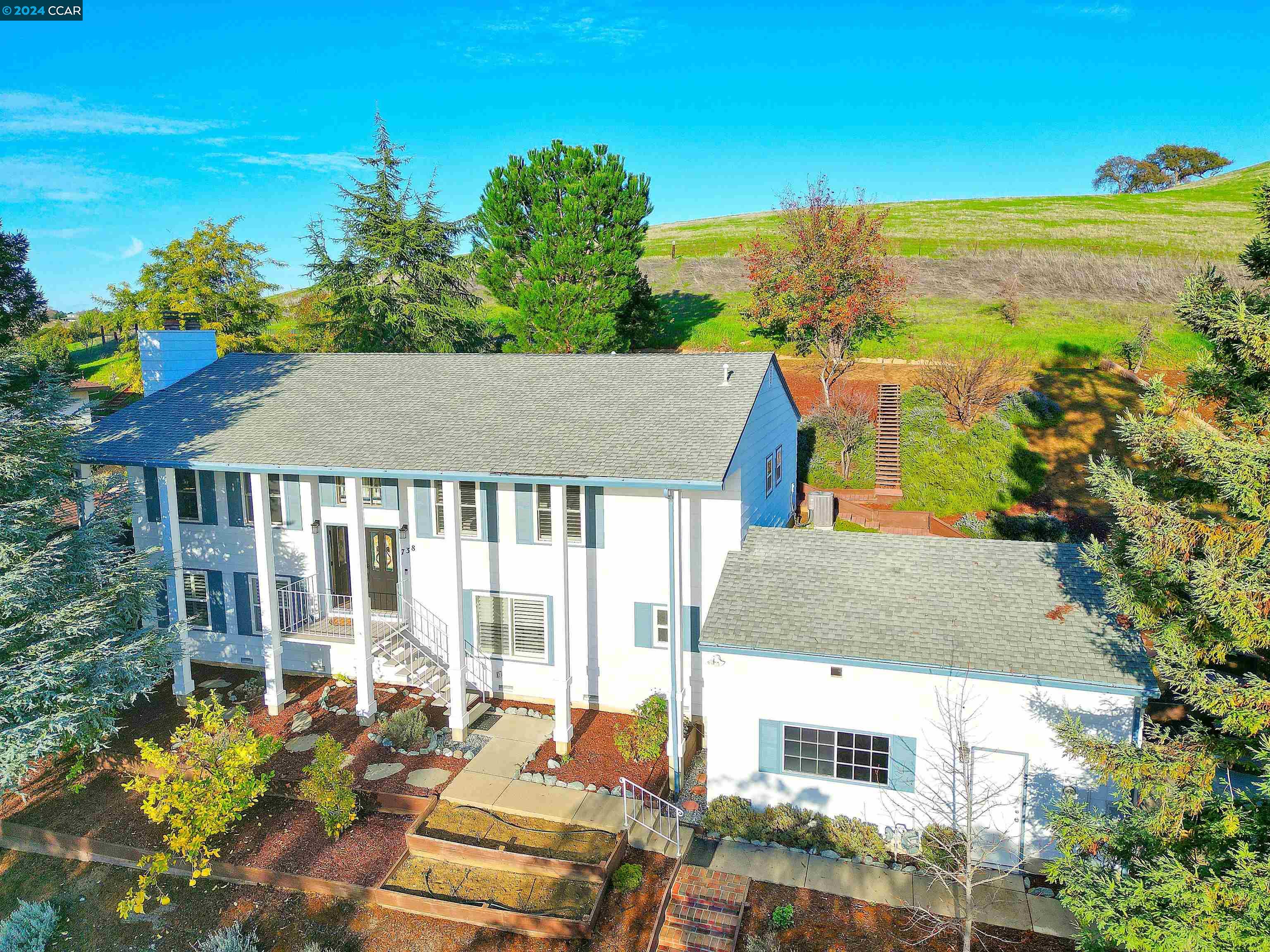 a view of a balcony with ocean view