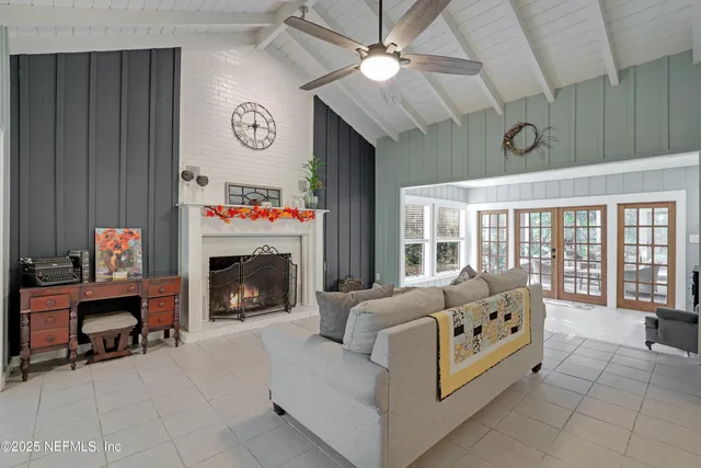 a view of a trees with a yard