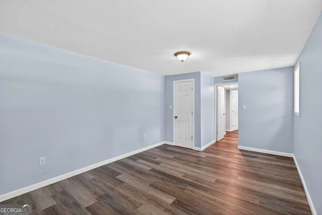 an aerial view of house with yard