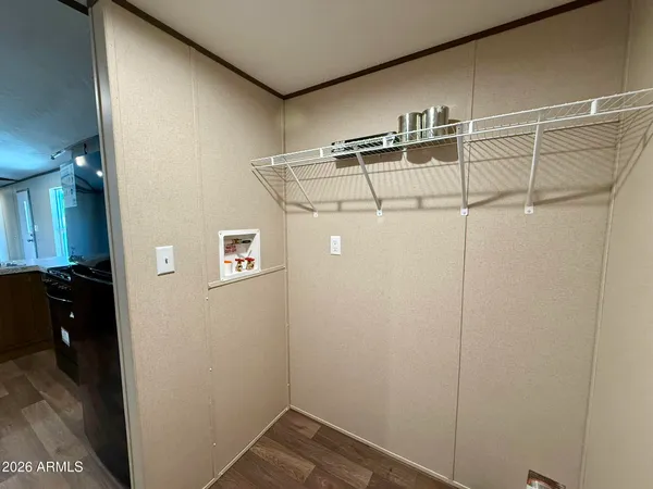 a view of a walk in closet