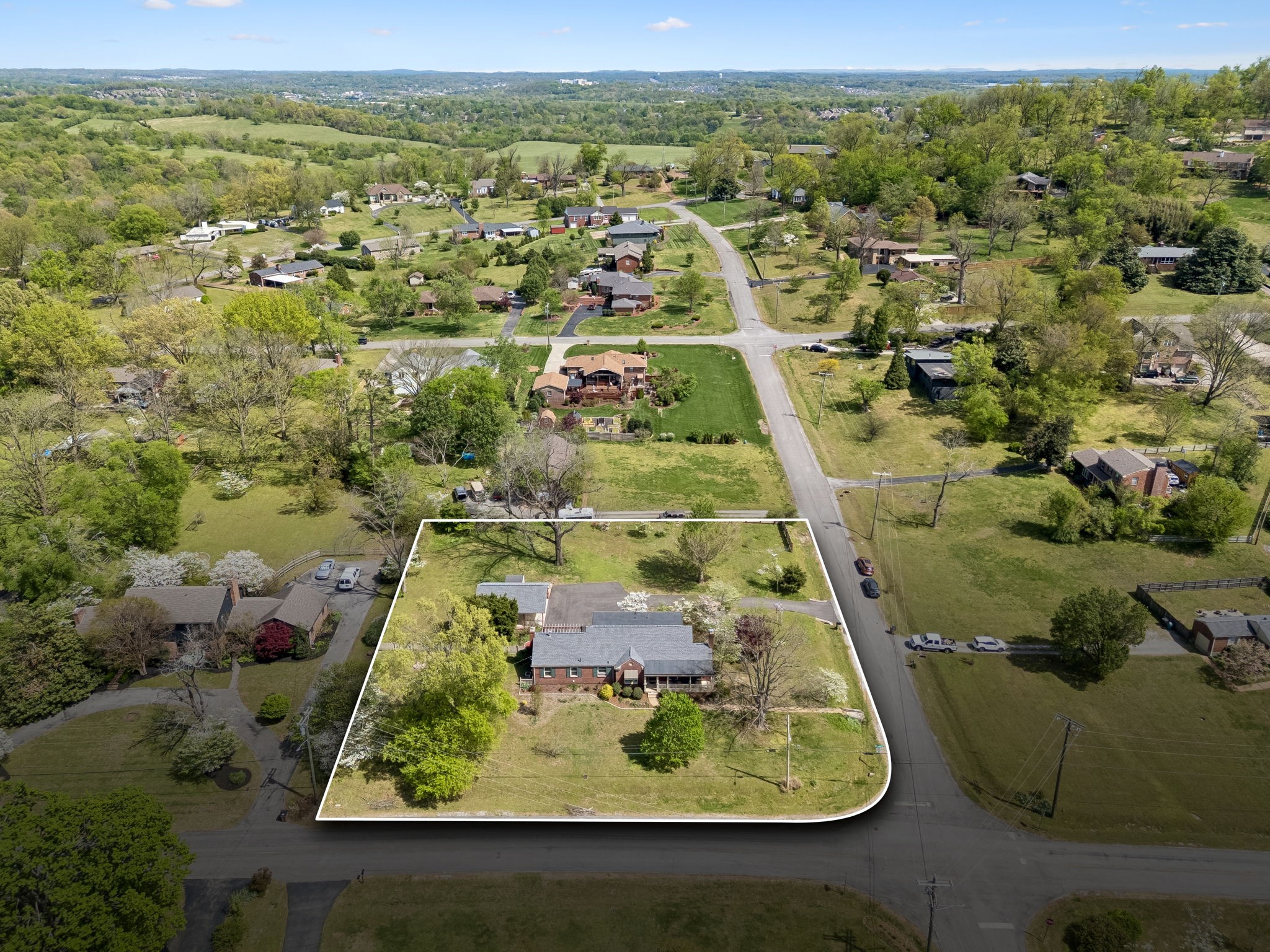 3120 Knobdale Road Nashville, TN 37214 - Photo 60 of 65 an aerial view of residential houses with outdoor space