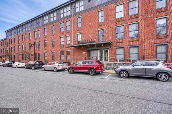 a car parked in front of a building