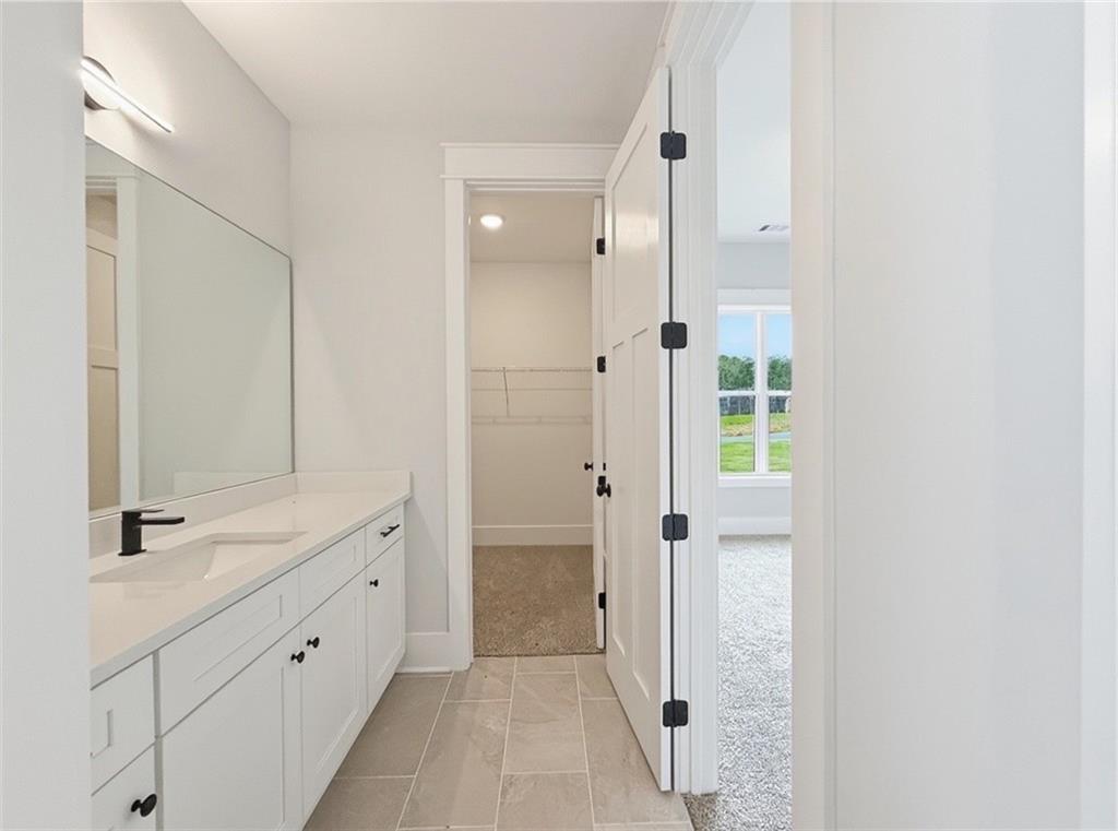 115 Palisade Drive Rydal, GA 30171 - Photo 66 of 74 a bathroom with a double vanity sink a toilet and shower