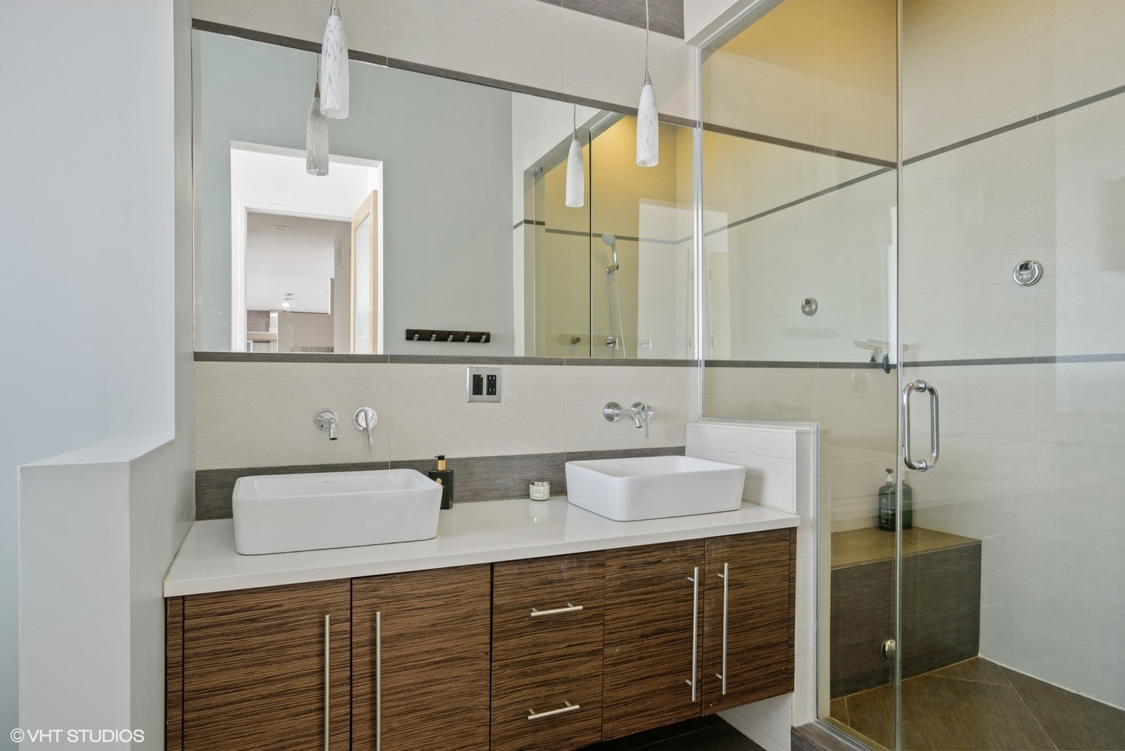 2408 West Rice Street, Unit 203 Chicago, IL 60622 - Photo 10 of 17 a bathroom with a sink and a mirror