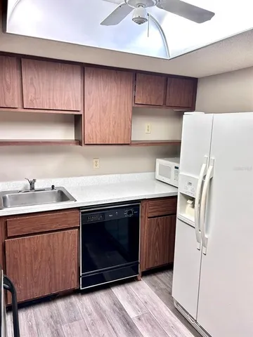 an empty room with a door