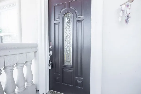 a view of a door with a glass door