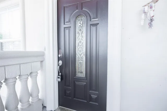 a view of a door with a glass door