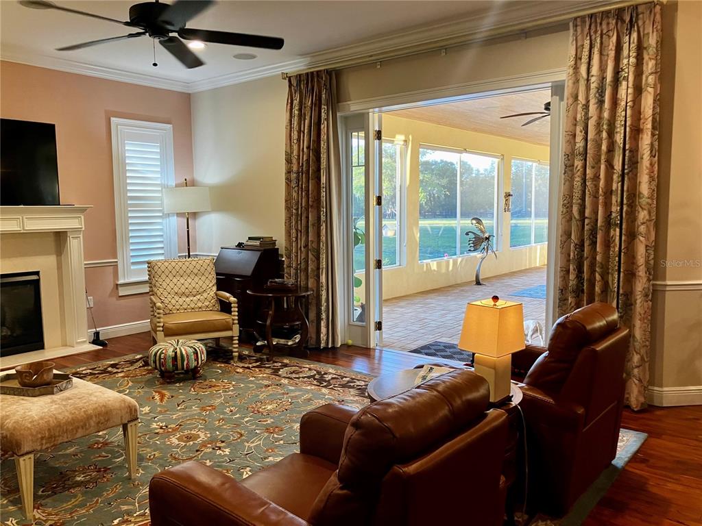 3709 Gallagher Road Plant City, FL 33565 - Photo 23 of 60 a living room with furniture and a fireplace